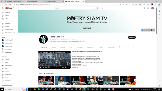 Droste Pad - Das Bild zeigt den YouTube Kanal Poetry Slam TV