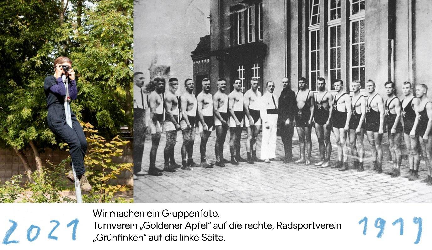 my 500 years old children, Halle/Saale, Volkspark, 2021 Foto: © 2021 Gustav Franz, VG-Bildkunst & Fotoarchiv Volkspark Droste Pad - Worüber Orte sprechen können – Autor*innen unseres Wissens